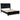 Danziar Platform Panel Bed - Black / Queen
