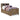 Trinell Bookcase Bed with 2 Storage Drawers - Brown / Twin