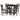 Langwest Round Counter Height Dining Table and 4 Barstools (Set of 5) - Brown
