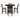 Langwest Round Counter Height Dining Table and 4 Barstools (Set of 5) - Brown