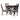 Langwest Round Dining Table and 4 Chairs (Set of 5) - Brown
