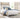 Shawburn Crossbuck Panel Platform Bed - White/Dark Charcoal Gray / Queen