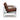 Puckman Accent Chair - Brown/Silver Finish