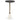 Caramont Round Accent Table - Black/White/Gold Finish