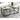 Donnesta Rectangular Table (Set of 3) - Gray/Black