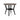 Corloda Round Counter Height Dining Table and 4 Barstools (Set of 5) - Black/Gray