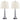 Joaquin Table Lamp (Set of 2) - Clear/Silver Finish
